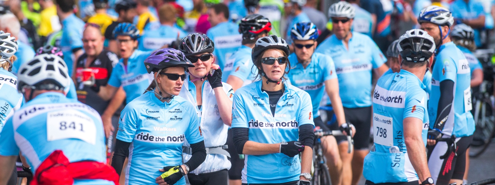 Cyclists taking part in Ride the North 2016