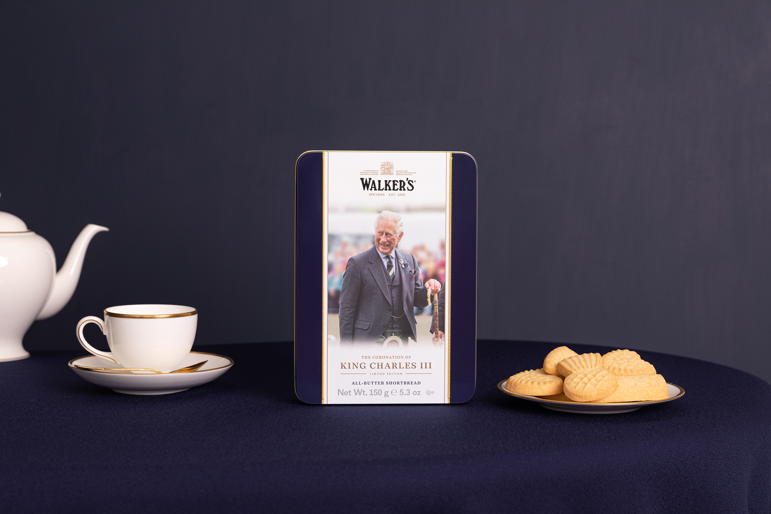 King Charles III Coronation Tin by Walker's Shortbread