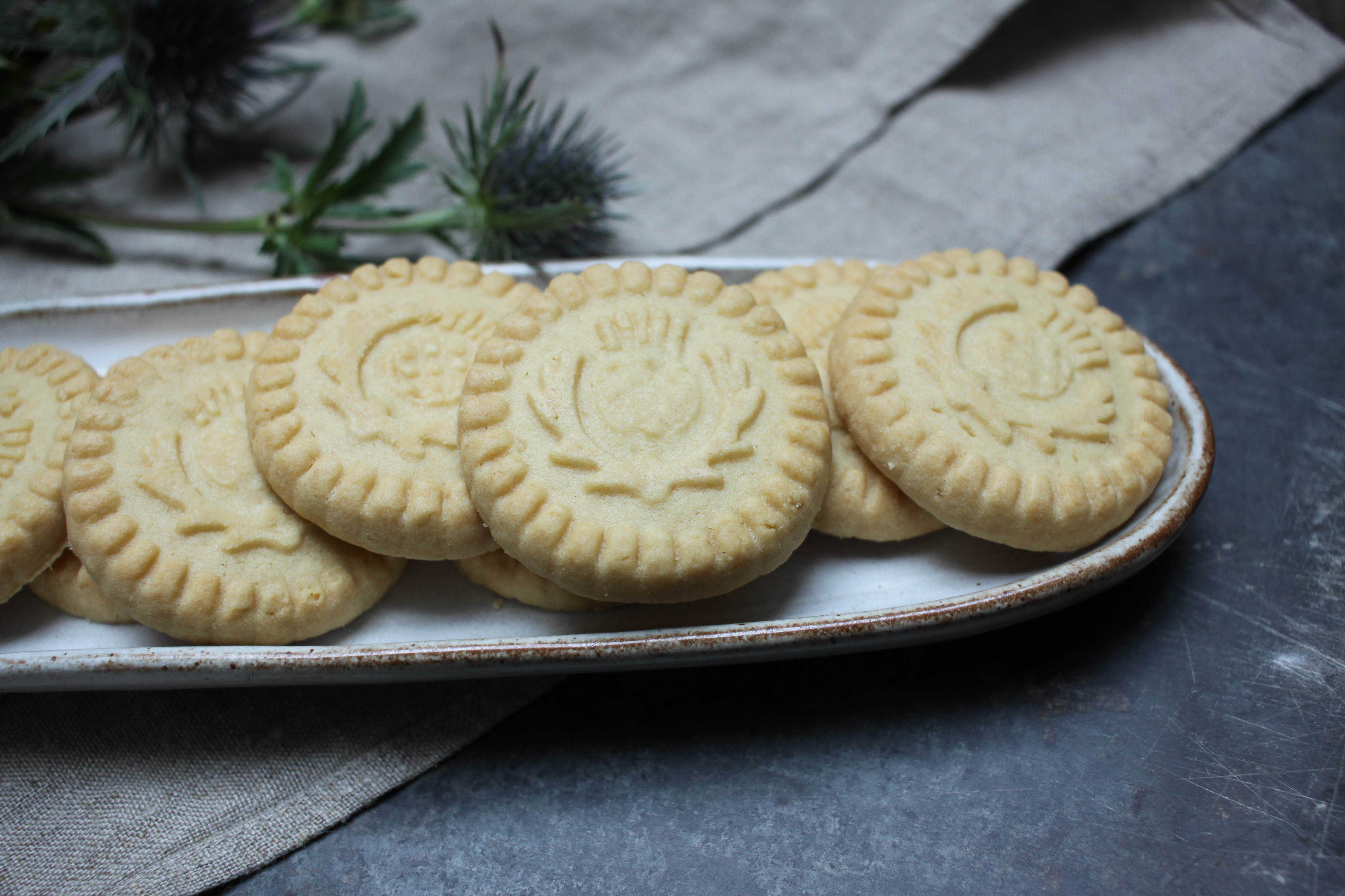 Glenfiddich Whisky Shortbread Rounds on a plate - lifestyle shot