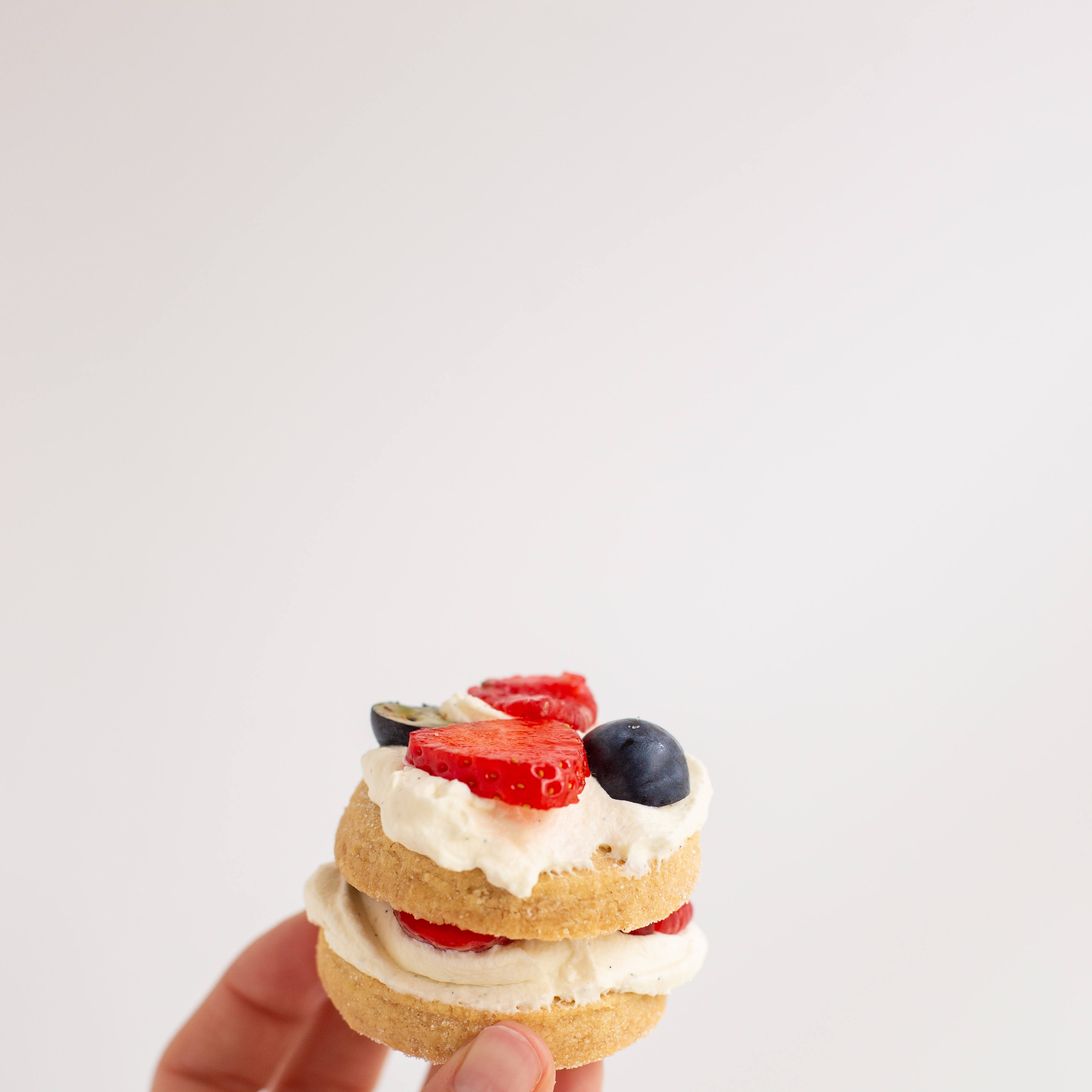 Get creative and stack up the layered shortbread rounds on top of each other!