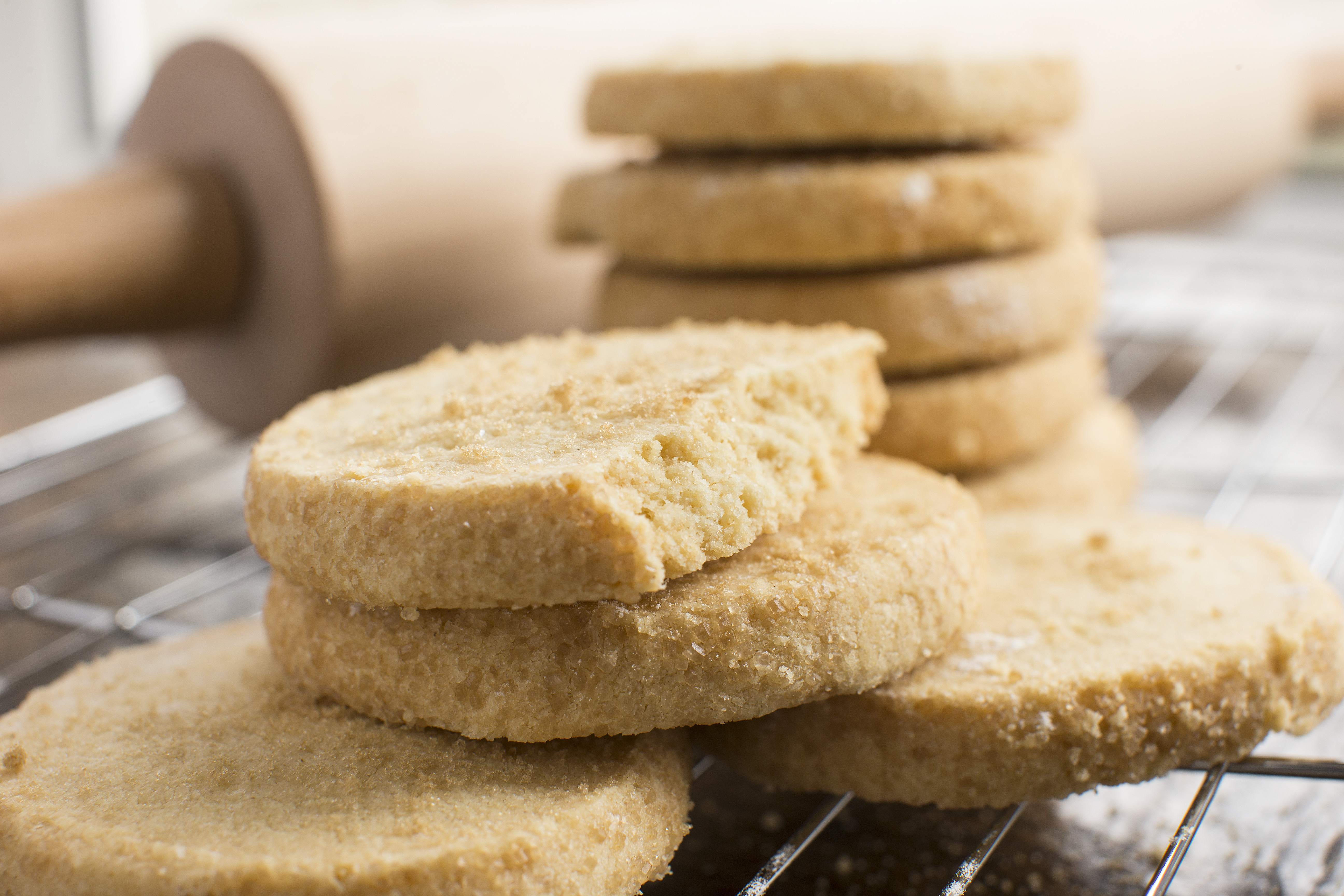 Walkers Highlanders Shortbread on baking tray