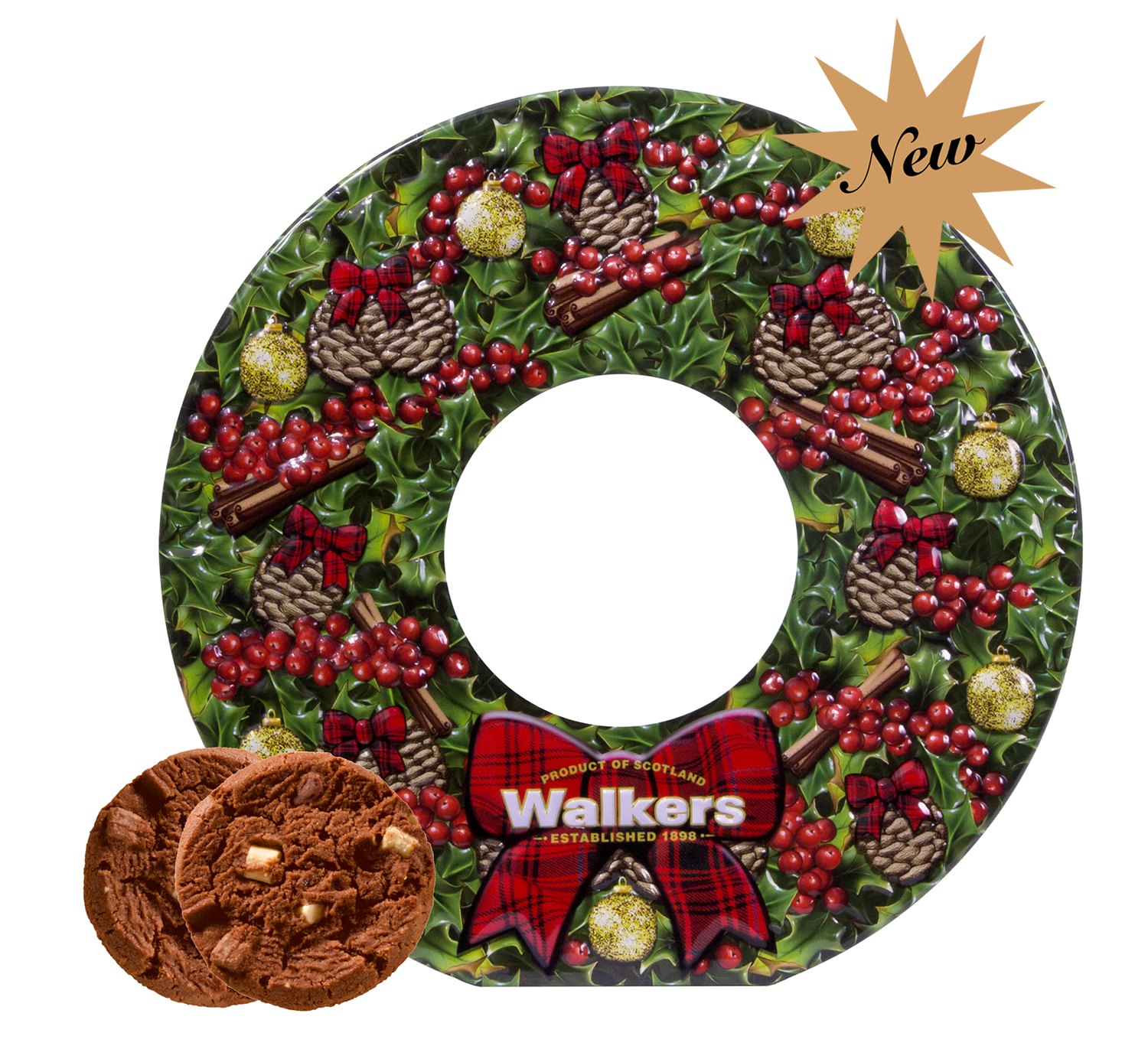 Walkers Shortbread Christmas Wreath Tin